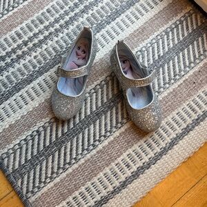 H&M Glittery Silver Kids Dress Shoes